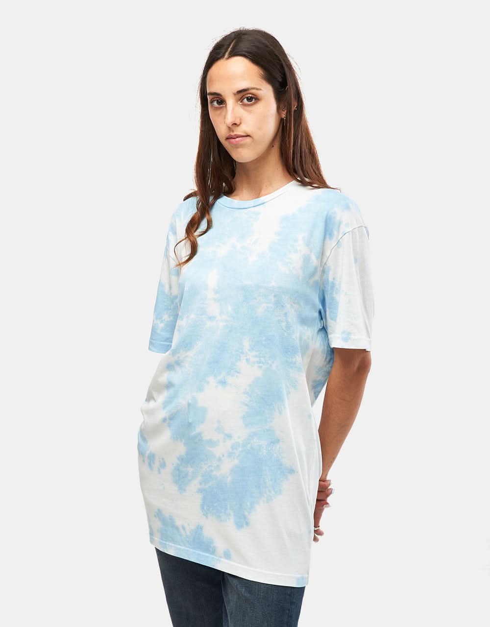 Route One Organic Tie Dye T-Shirt - Sky Blue - Image 4