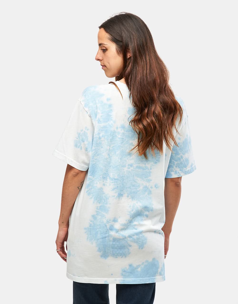 Route One Organic Tie Dye T-Shirt - Sky Blue - Image 5
