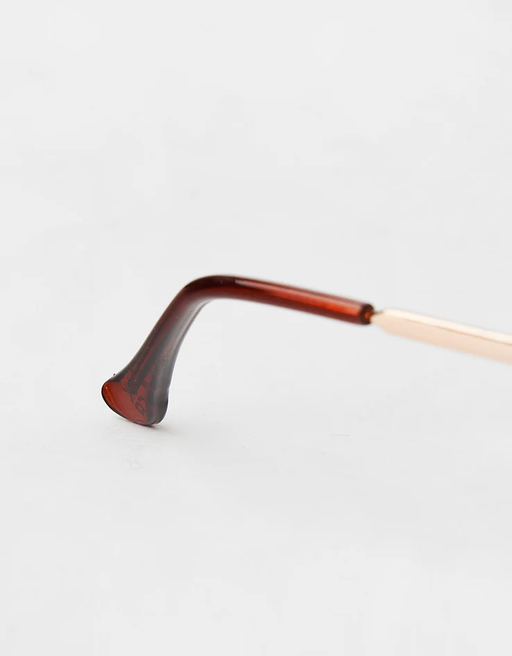 Route One Oval Rimmed Sunglasses - Silver (Purple Lens) - Image 5