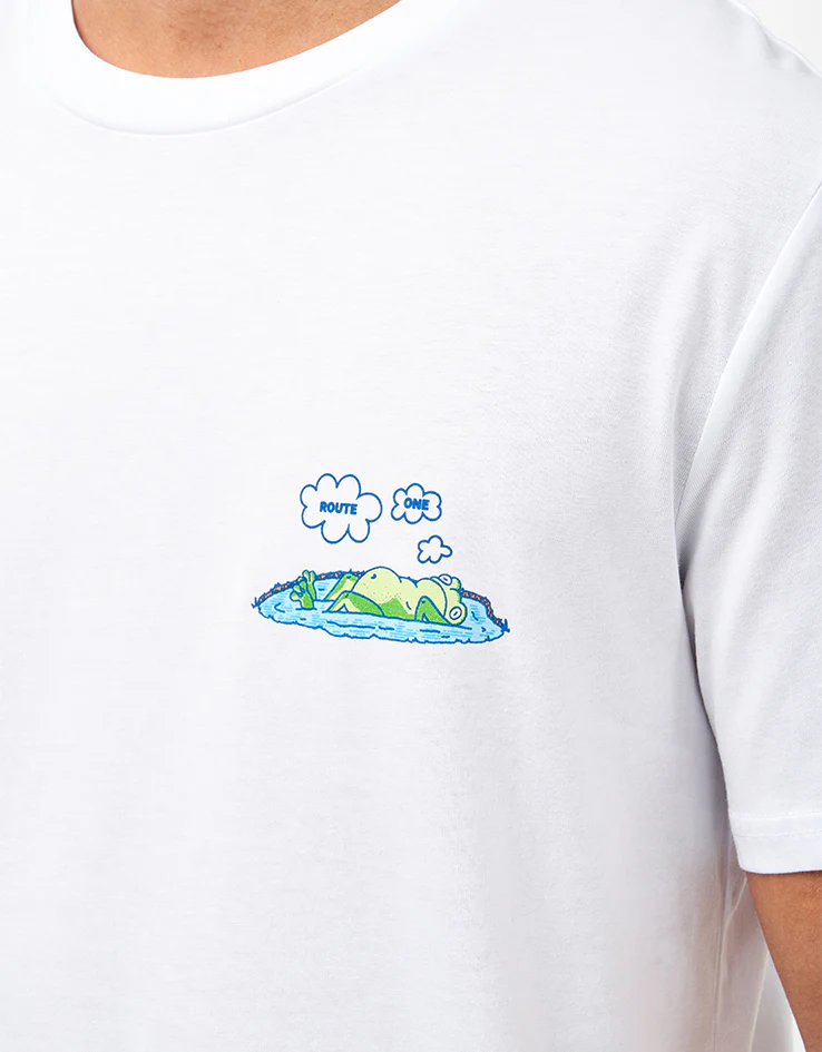 Route One Pondering Organic T-Shirt - White - Image 4