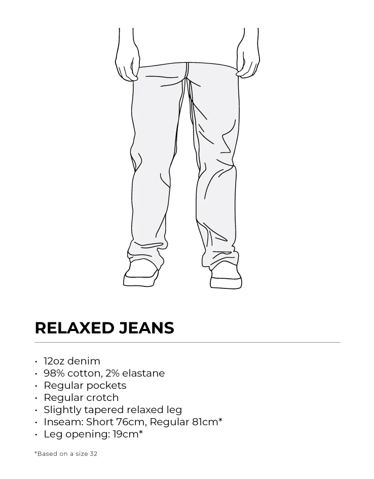 Route One Relaxed Denim Jeans - Washed Indigo - Image 13