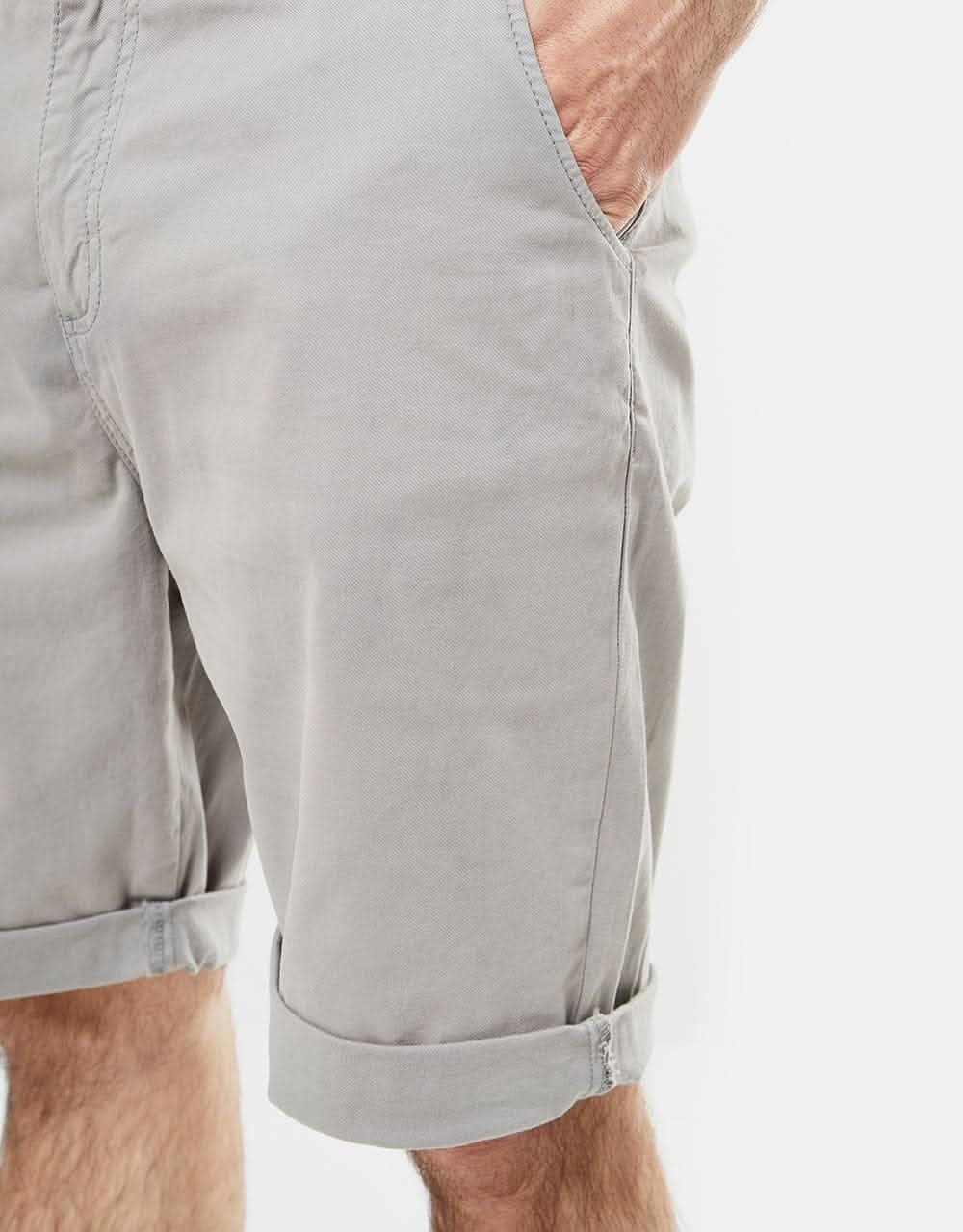 Route One Roll Up Chino Shorts - Grey - Image 4