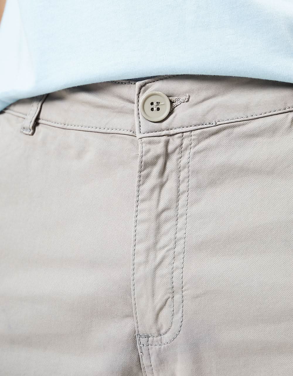 Route One Roll Up Chino Shorts - Grey - Image 5