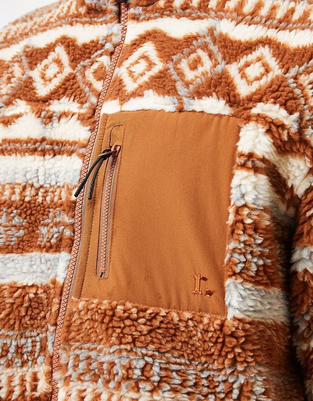 Route One Sharwa Fleece - Angora/Tan Brown - Image 3
