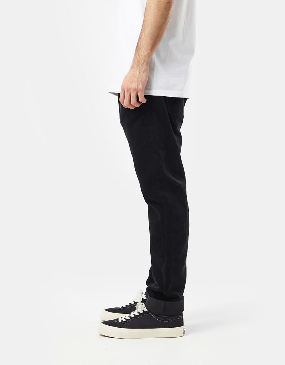 Route One Slim Fit Cords - Black - Image 5