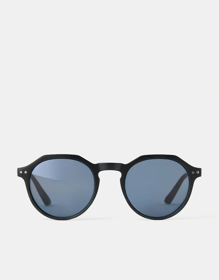 Route One Square Topped Sunglasses - Black (Blue Lens) - Image 2