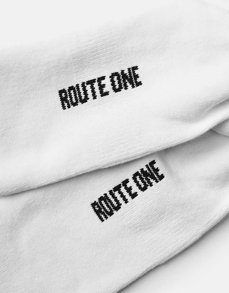 Route One Stash Crew Socks - White - Image 5