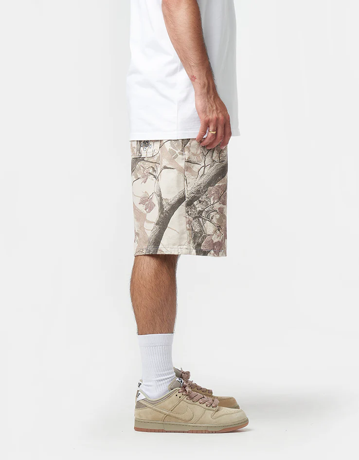 Route One Super Baggy Canvas Shorts - Tree Camo (Brown) - Image 8
