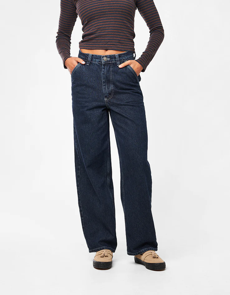 Route One Super Baggy Denim Jeans - Dark Wash - Image 8