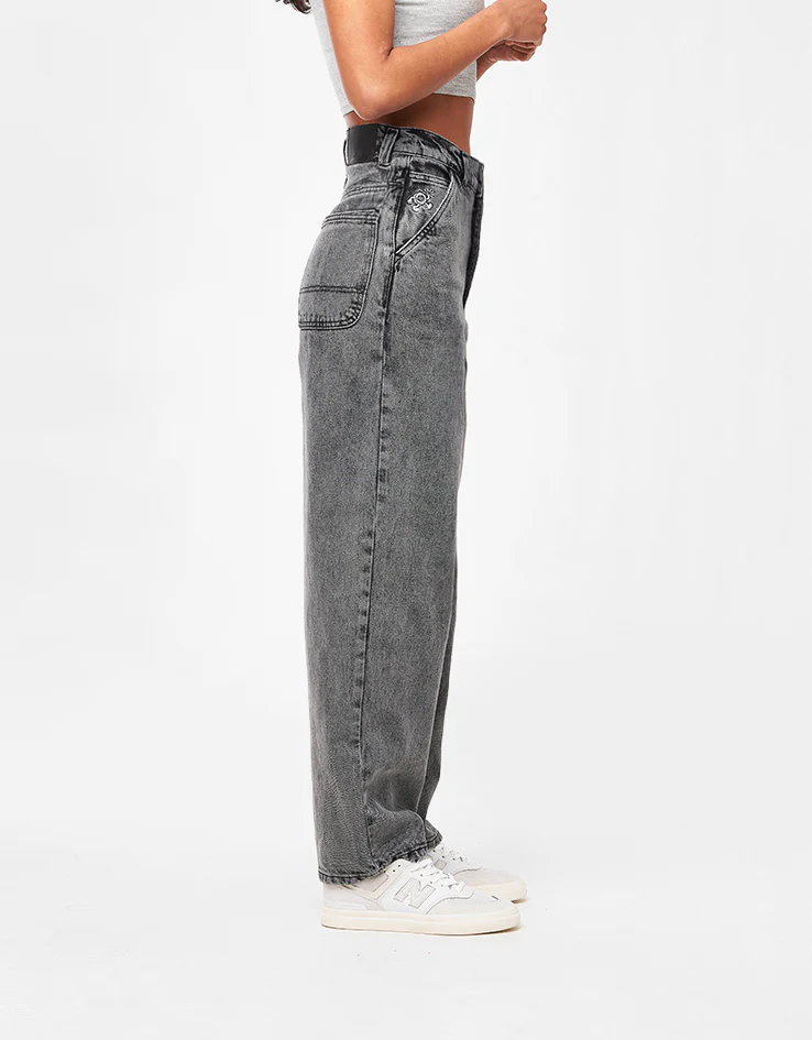 Route One Super Baggy Denim Jeans - Slate Grey - Image 10