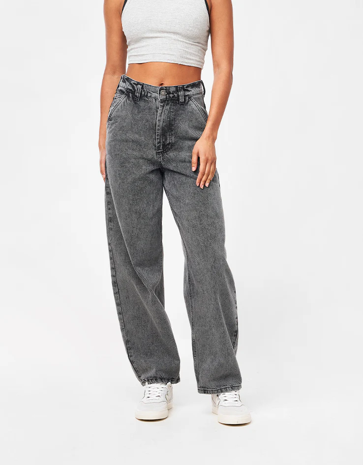 Route One Super Baggy Denim Jeans - Slate Grey - Image 8