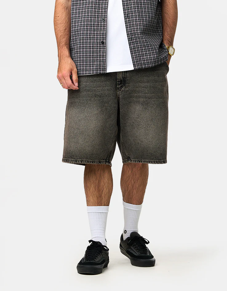 Route One Super Baggy Jorts - Dusky Black Wash - Image 2