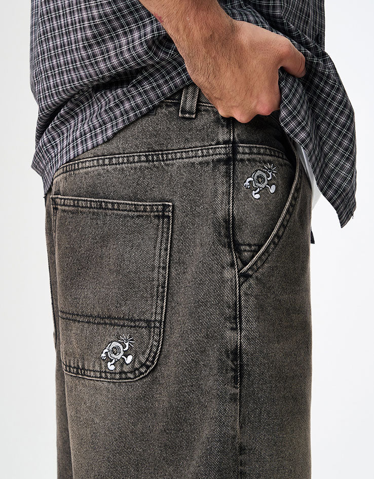 Route One Super Baggy Jorts - Dusky Black Wash - Image 3