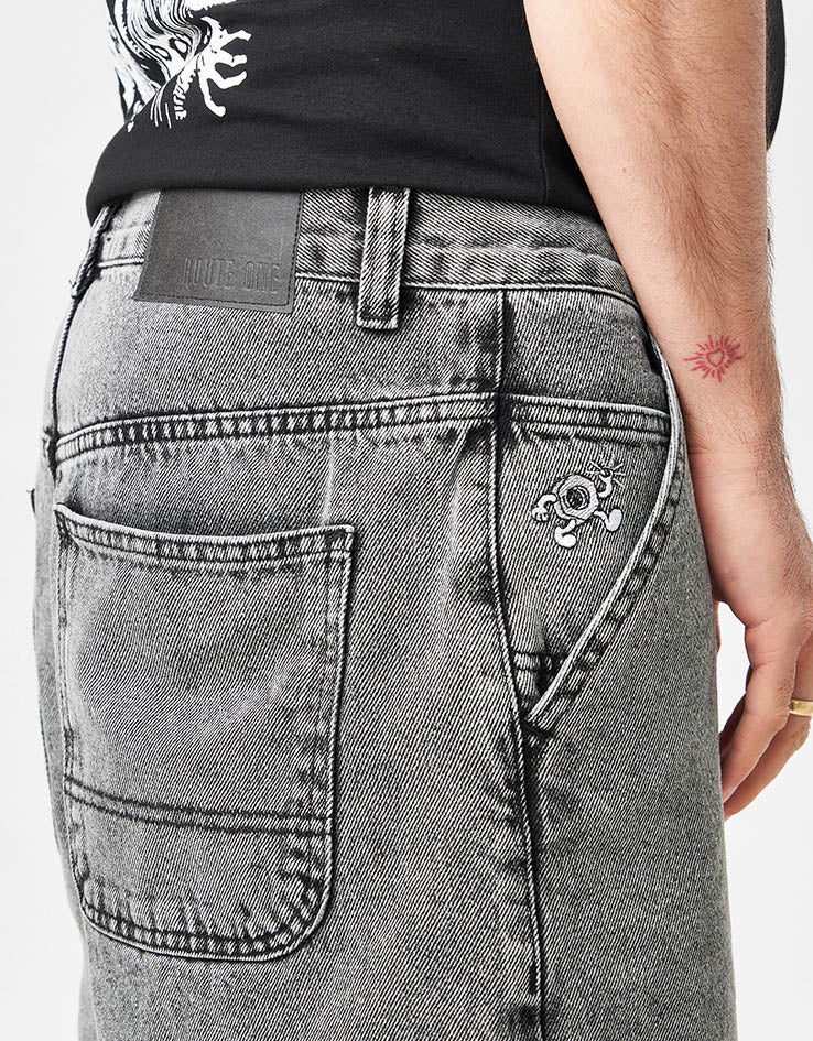 Route One Super Baggy Jorts - Slate Grey - Image 6