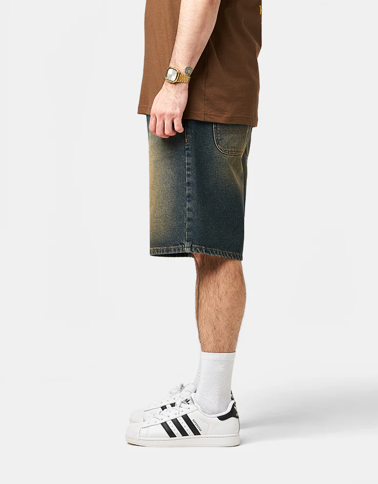 Route One Super Baggy Jorts - Dirty Indigo Wash - Image 3
