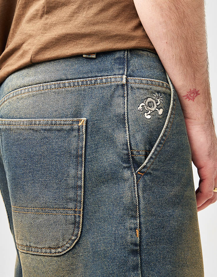 Route One Super Baggy Jorts - Dirty Indigo Wash - Image 5