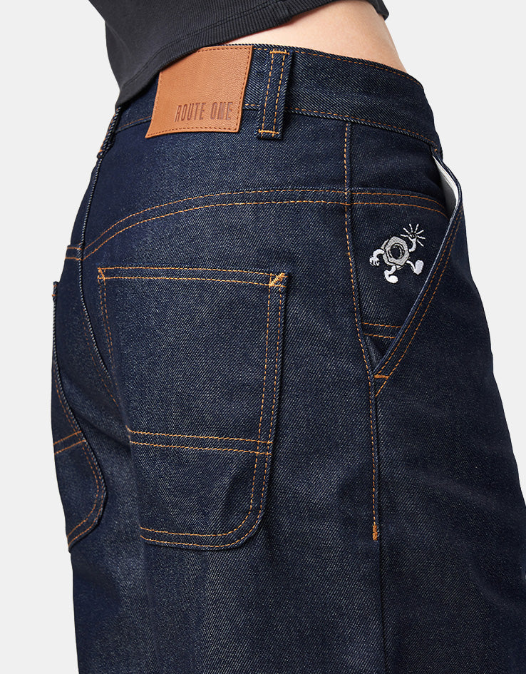 Route One Super Baggy Jorts - Raw Denim - Image 13