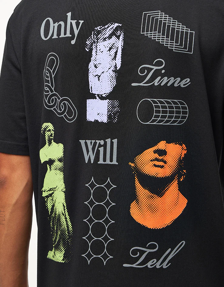 Route One Time Will Tell Organic T-Shirt - Black - Image 3