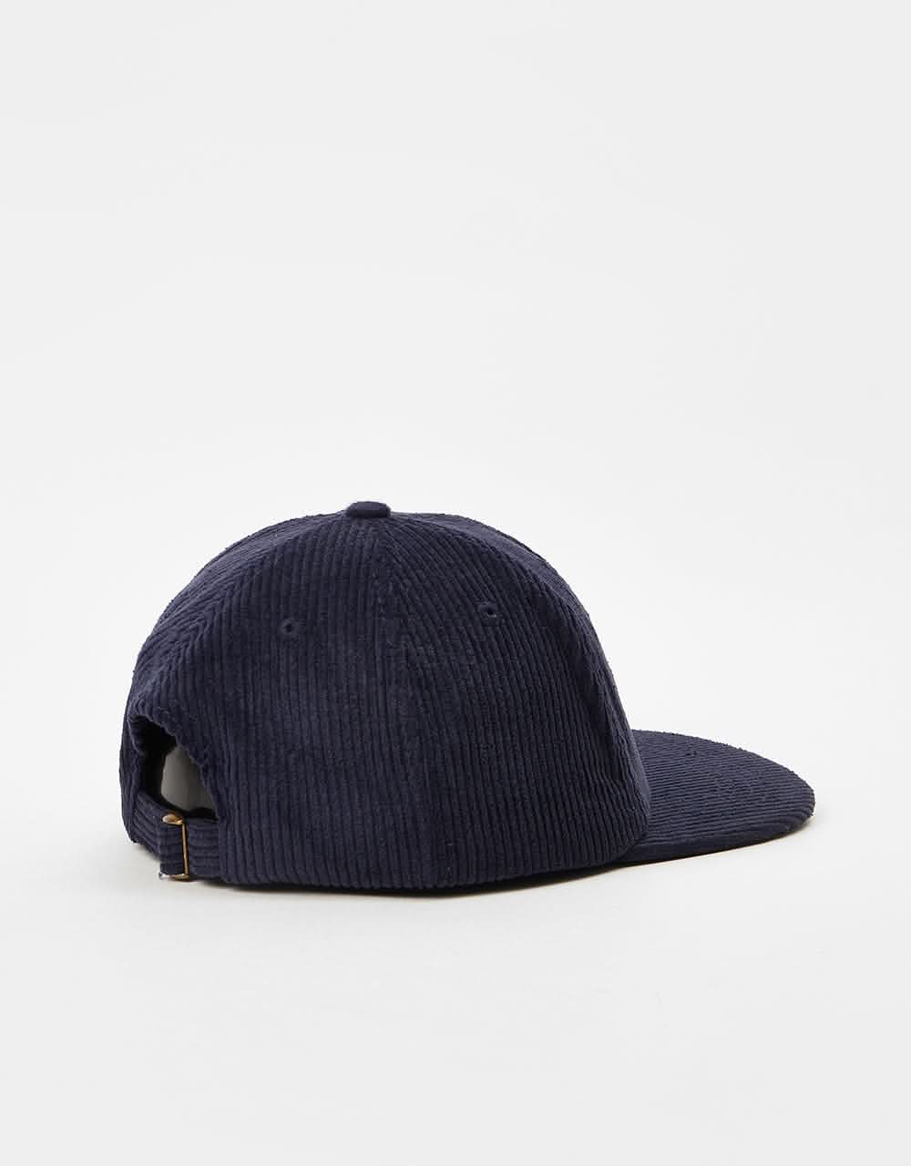 Route One Unstructured Cord 6 Panel Cap - Navy - Image 2