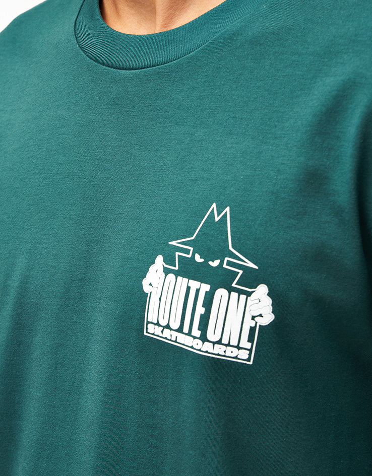 Route One Villain Organic T-Shirt - Glazed Green - Image 4