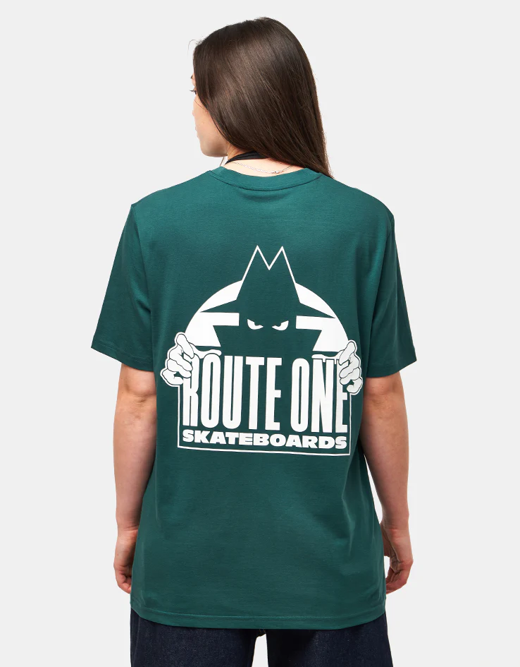 Route One Villain Organic T-Shirt - Glazed Green - Image 5