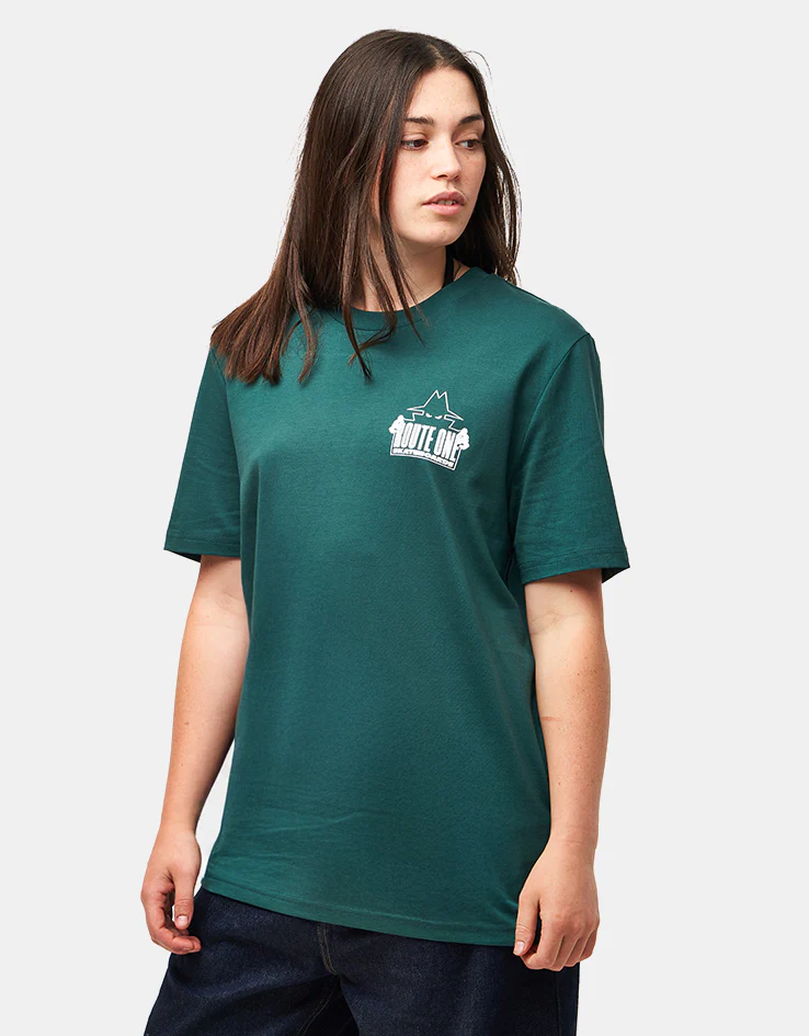 Route One Villain Organic T-Shirt - Glazed Green - Image 6
