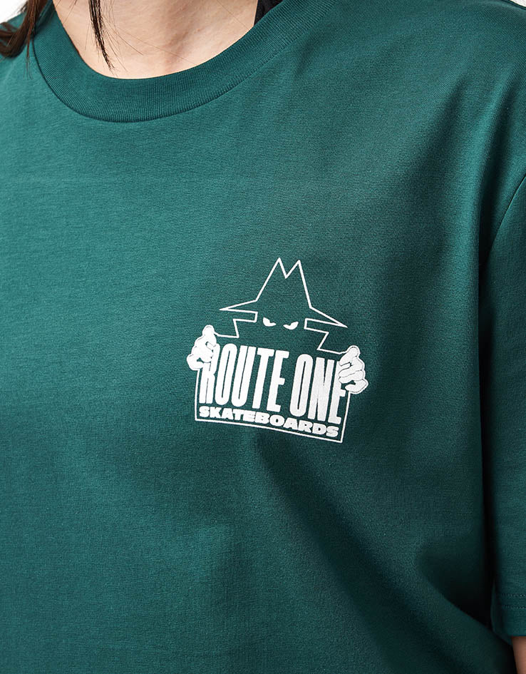 Route One Villain Organic T-Shirt - Glazed Green - Image 7