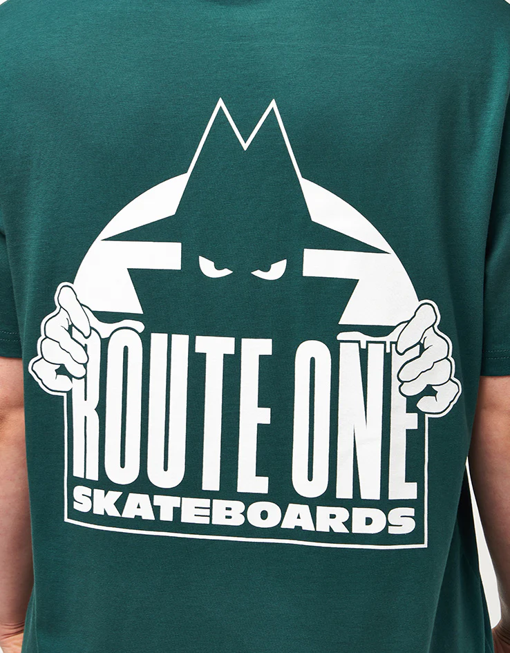 Route One Villain Organic T-Shirt - Glazed Green - Image 8