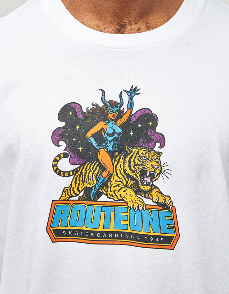 Route One Warrioress Organic T-Shirt - White - Image 3