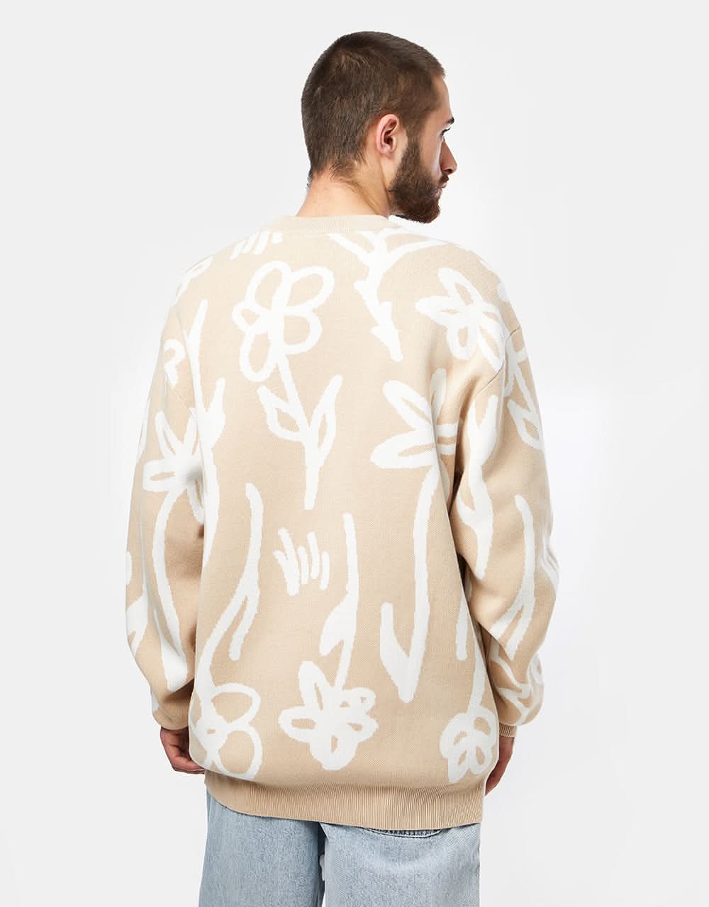 Route One Wildflower Knitted Sweater - Ivory Cream/White - Image 2