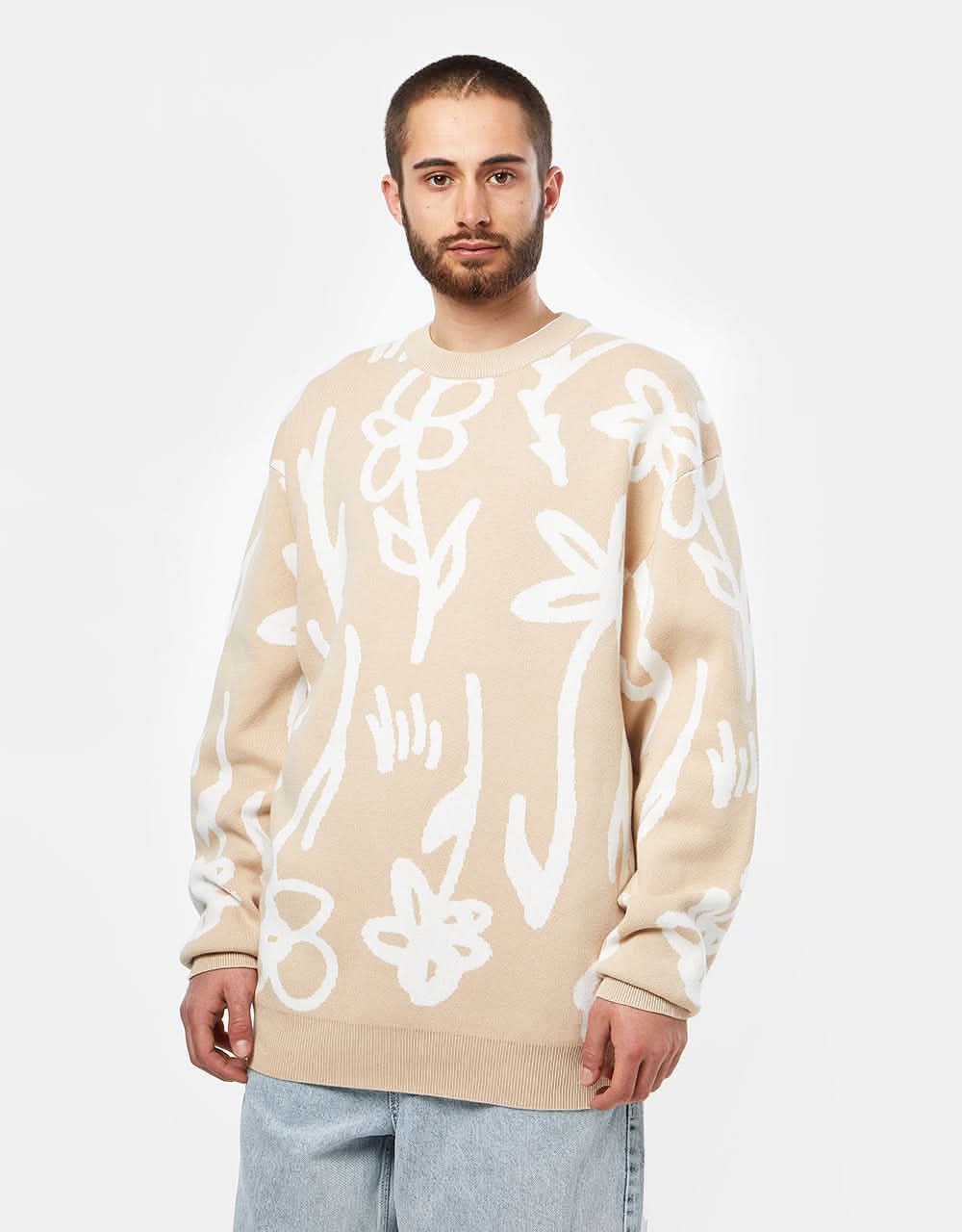 Route One Wildflower Knitted Sweater - Ivory Cream/White - Image 5