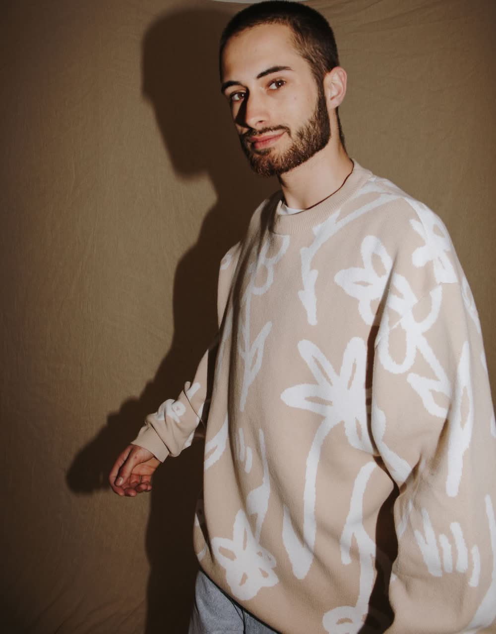 Route One Wildflower Knitted Sweater - Ivory Cream/White - Image 7