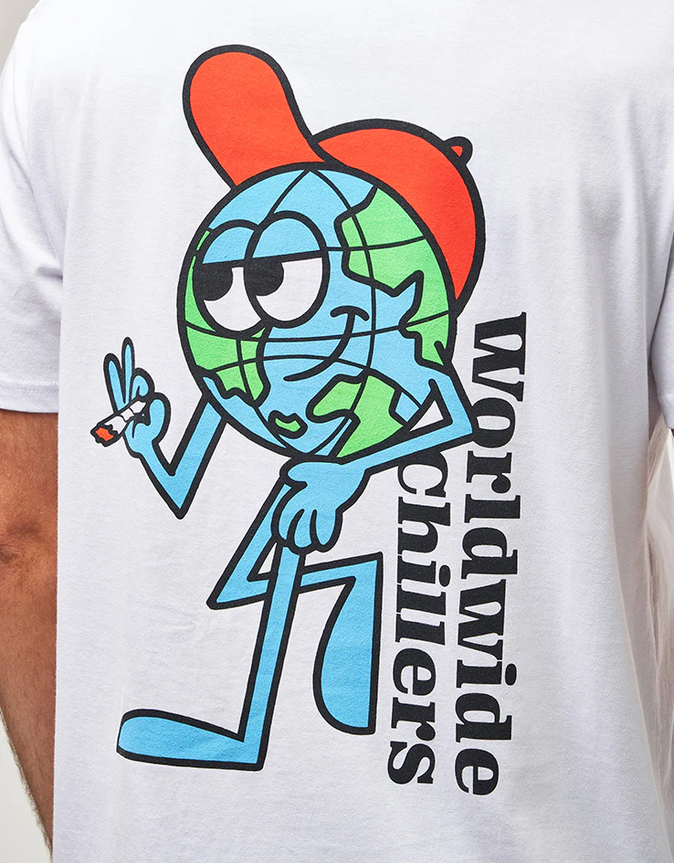 Route One Worldwide Chillers Organic T-Shirt - White - Image 3