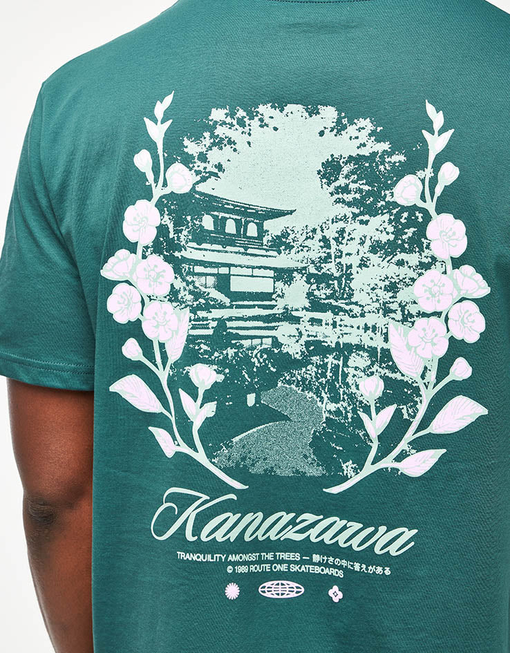 Route One Zen Garden Organic T-Shirt - Glazed Green - Image 3