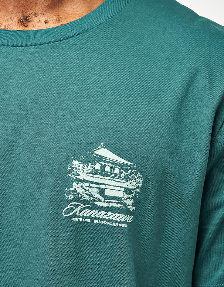 Route One Zen Garden Organic T-Shirt - Glazed Green - Image 4
