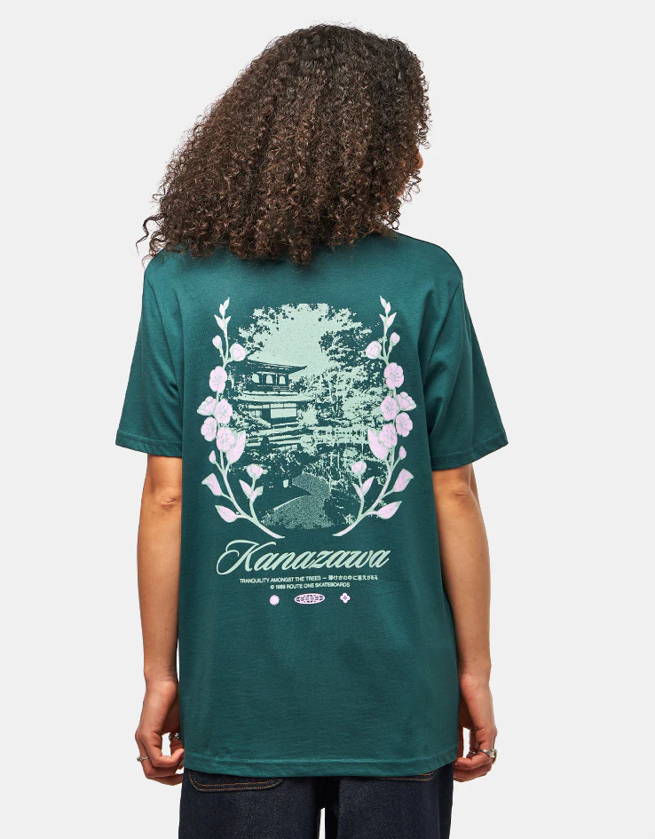 Route One Zen Garden Organic T-Shirt - Glazed Green - Image 5