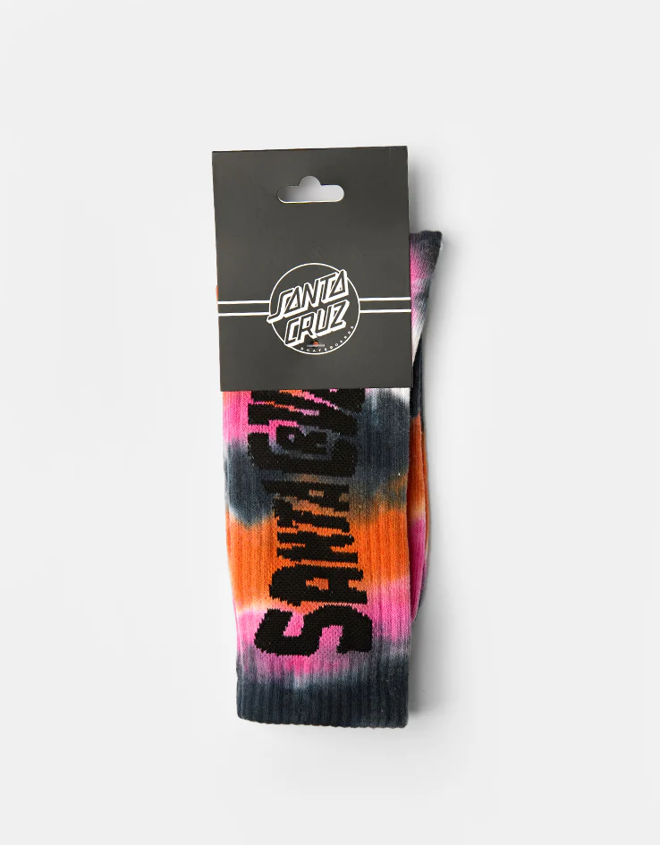 Santa Cruz Ad Rip Crew Socks - Pink Tie Dye - Image 2