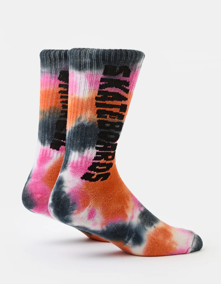 Santa Cruz Ad Rip Crew Socks - Pink Tie Dye - Image 3
