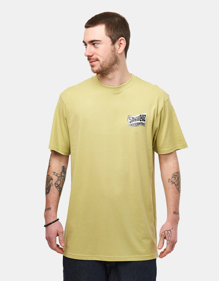 Santa Cruz Collage Hand T-Shirt - Faded Khaki - Image 2