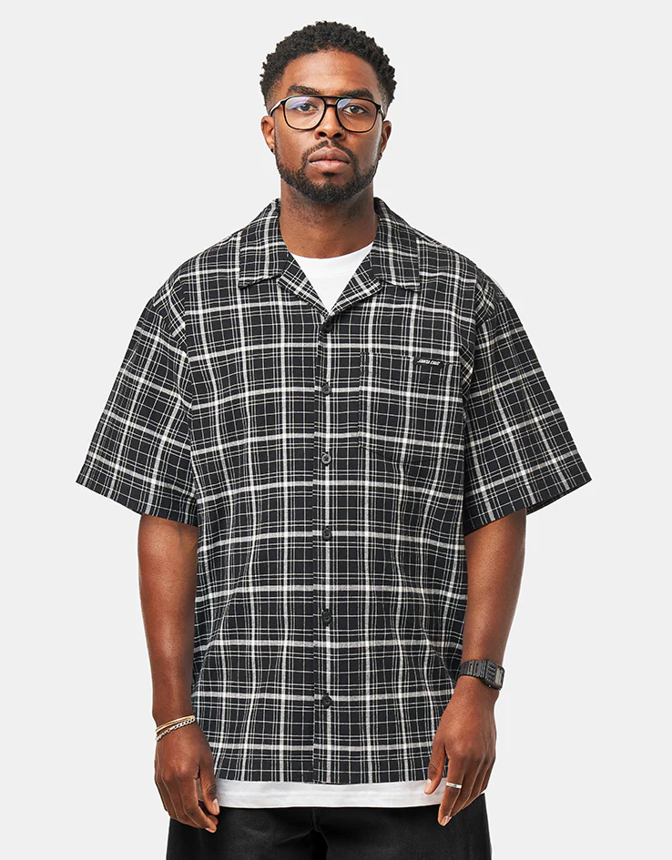 Santa Cruz Flint S/S Shirt - Black Check - Image 2