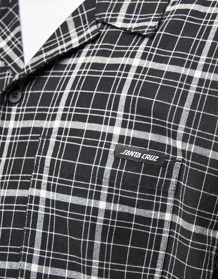 Santa Cruz Flint S/S Shirt - Black Check - Image 4