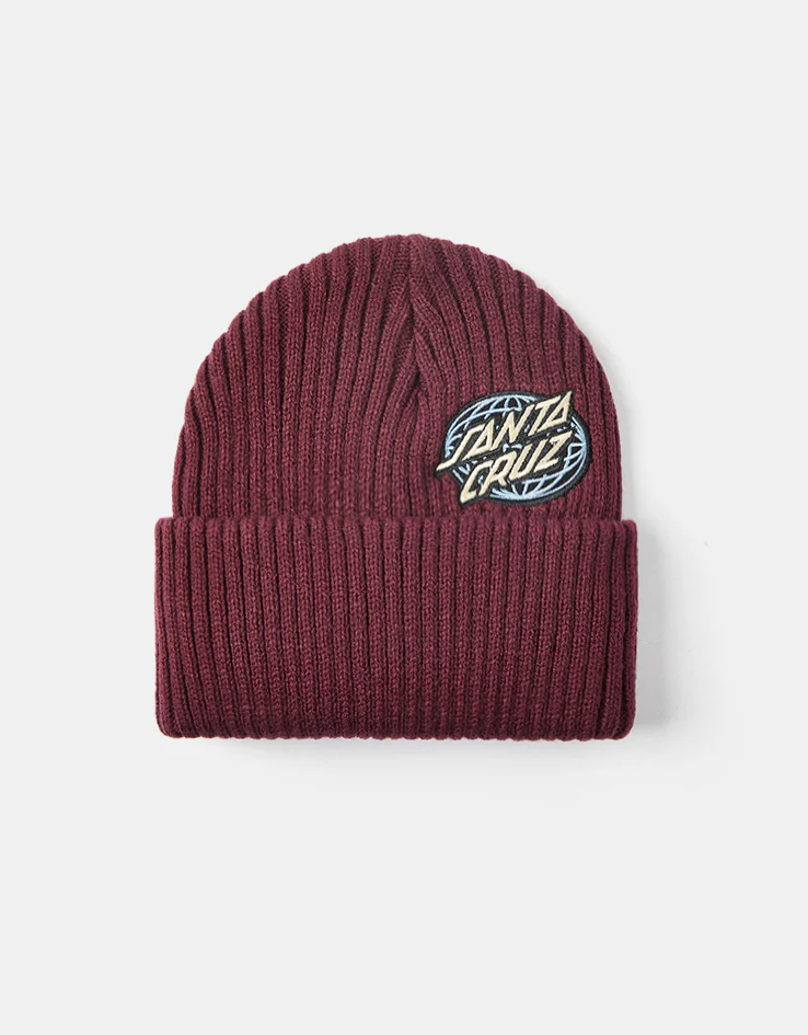Santa Cruz Global Oval Dot Beanie - Dark Cherry