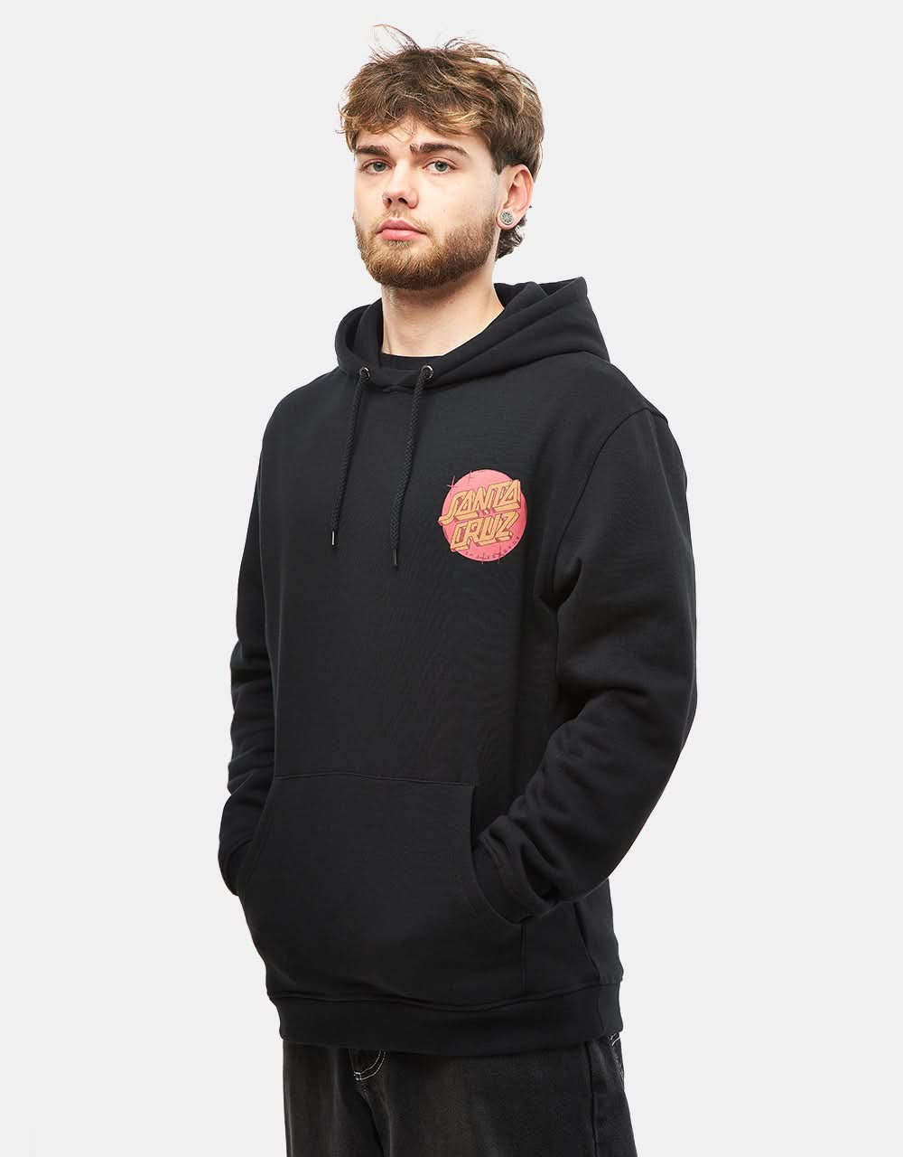 Santa Cruz Scrawl Brick Dot Center Pullover Hoodie - Black - Image 2