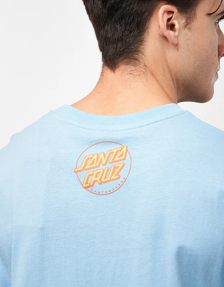 Santa Cruz Screaming Hibiscus Front T-Shirt - Pacific Blue - Image 3