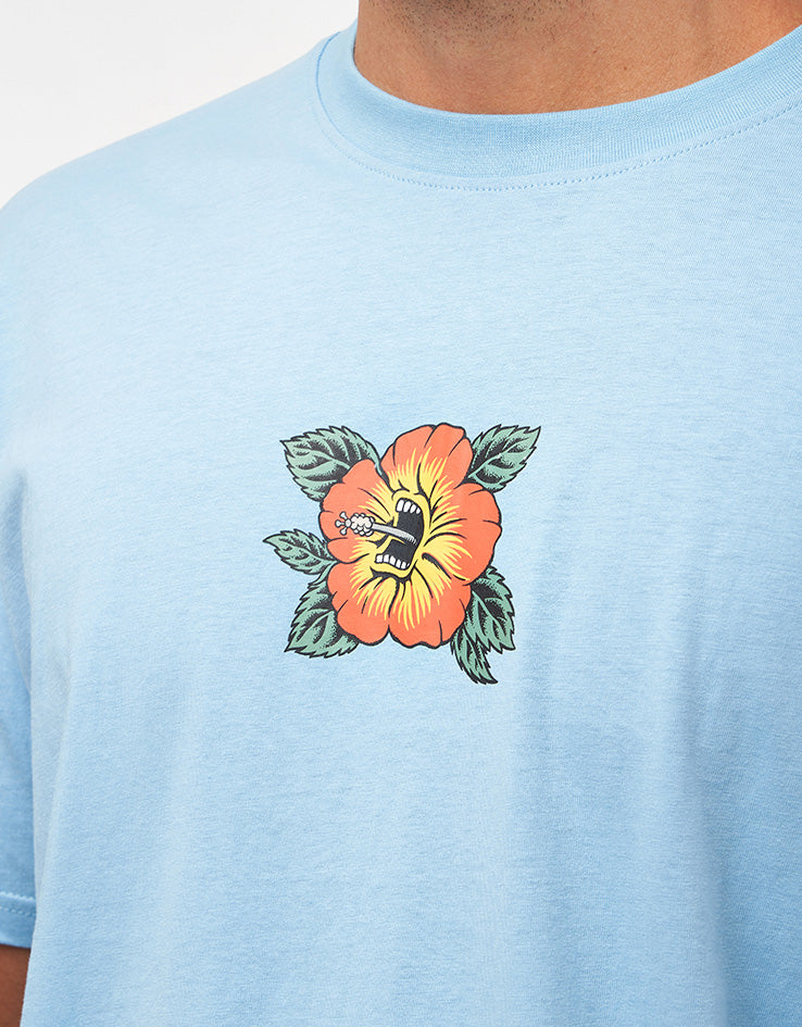 Santa Cruz Screaming Hibiscus Front T-Shirt - Pacific Blue - Image 4