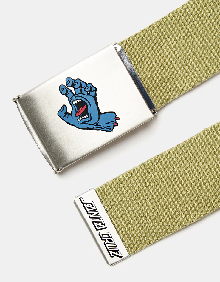 Santa Cruz Screaming Mini Hand Web Belt - Faded Khaki - Image 2