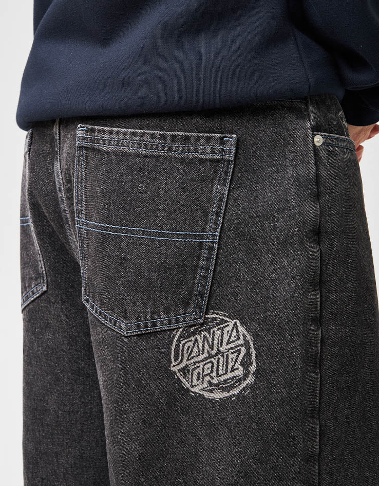 Santa Cruz Stamped Big Shorts - Black - Image 6