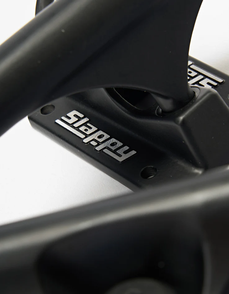 Slappy Inverted Hollow Lights Skateboard Trucks - Matte Black/Black Gold (Pair) - Image 6