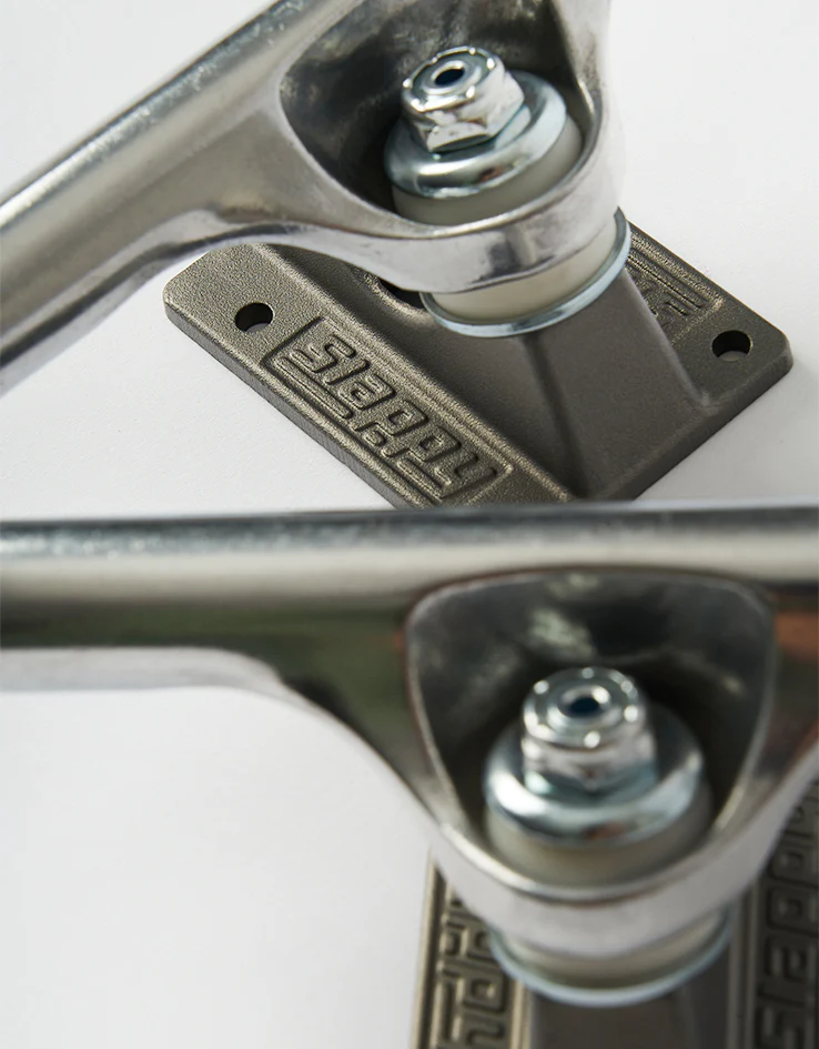 Slappy ST1 Hollow Lights Skateboard Trucks - Polished/Gunmetal (Pair) - Image 4