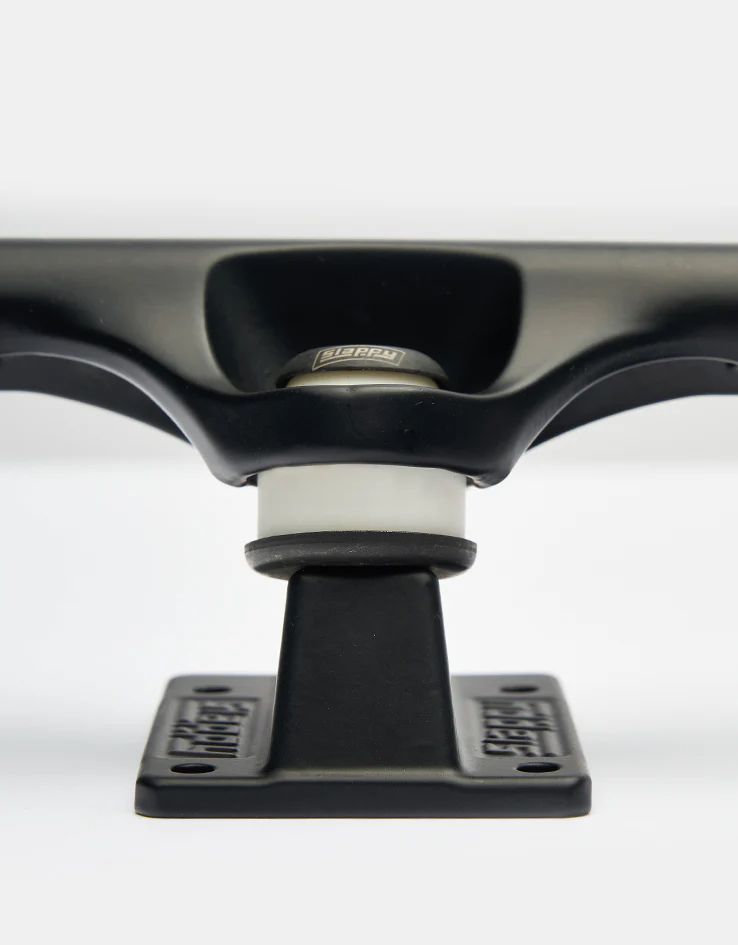 Slappy ST1 Inverted Hollow Lights Skateboard Trucks - Matte Black/Black Gold - Image 3